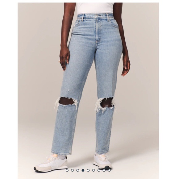 Abercrombie & Fitch Denim - Abercrombie & Fitch Curve Love Ultra High Rise 90s Straight Jean Size 22 Long